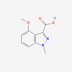 molecular formula C10H10N2O3 B1390142 4-Methoxy-1-methyl-1H-indazole-3-carboxylic acid CAS No. 1210745-11-1