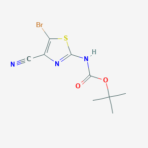 molecular formula C9H10BrN3O2S B1390143 Tert-butyl (5-bromo-4-cyanothiazol-2-YL)carbamate CAS No. 944804-80-2