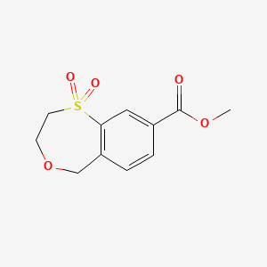 molecular formula C11H12O5S B13901431 Methyl 1,1-dioxo-3,5-dihydro-2H-4,1benzoxathiepine-8-carboxylate 