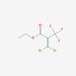 molecular formula C6H5Br2F3O2 B13901467 Ethyl 3,3-dibromo-2-(trifluoromethyl)prop-2-enoate CAS No. 149597-17-1