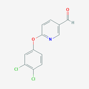 molecular formula C12H7Cl2NO2 B13901468 6-(3,4-Dichlorophenoxy)pyridine-3-carbaldehyde 