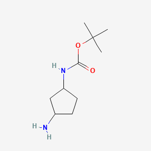 molecular formula C10H20N2O2 B1390148 Tert-butyl N-(3-aminocyclopentyl)carbamate CAS No. 1197398-99-4