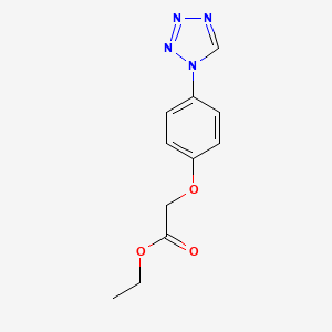 molecular formula C11H12N4O3 B1390149 Acétate d’éthyle [4-(1H-tétrazol-1-yl)phénoxy] CAS No. 1048917-40-3