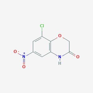 molecular formula C8H5ClN2O4 B13901520 8-Chloro-6-nitro-2H-benzo[b][1,4]oxazin-3(4H)-one 