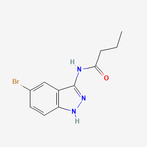 molecular formula C11H12BrN3O B13901546 N-(5-bromo-1H-indazol-3-yl)butanamide 