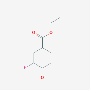 molecular formula C9H13FO3 B13901606 Ethyl 3-fluoro-4-oxo-cyclohexanecarboxylate 