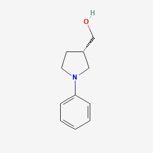 molecular formula C11H15NO B13901620 [(3S)-1-phenylpyrrolidin-3-yl]methanol 