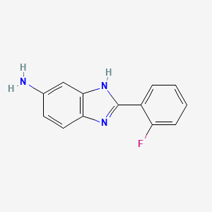 molecular formula C13H10FN3 B13901660 2-(2-fluorophenyl)-3H-benzimidazol-5-amine 