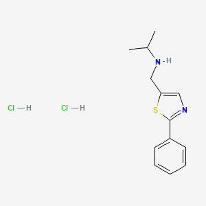 B1390167 Isopropyl[(2-phenyl-1,3-thiazol-5-yl)methyl]amine dihydrochloride CAS No. 1197226-05-3