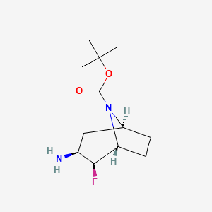 molecular formula C12H21FN2O2 B13901683 tert-Butyl (1R,2S,3S,5S)-3-amino-2-fluoro-8-azabicyclo[3.2.1]octane-8-carboxylate 