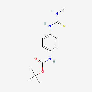 molecular formula C13H19N3O2S B13901687 tert-butyl N-[4-(methylcarbamothioylamino)phenyl]carbamate 