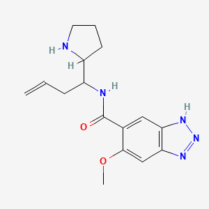 molecular formula C16H21N5O2 B13901756 6-methoxy-N-(1-pyrrolidin-2-ylbut-3-enyl)-3H-benzotriazole-5-carboxamide 