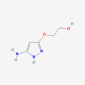 molecular formula C5H9N3O2 B13901873 2-(5-amino-1H-pyrazol-3-yloxy)ethanol 