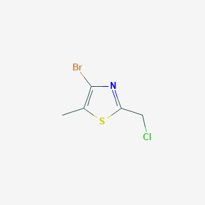 molecular formula C5H5BrClNS B13901879 4-Bromo-2-(chloromethyl)-5-methylthiazole 