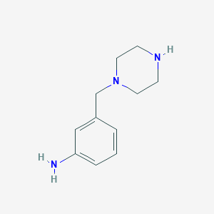 molecular formula C11H17N3 B1390194 3-((Piperazin-1-yl)methyl)benzenamine CAS No. 212392-51-3