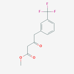 molecular formula C12H11F3O3 B1390199 Methyl 3-oxo-4-(3-trifluoromethylphenyl)butanoate CAS No. 1048918-10-0