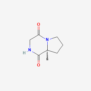 molecular formula C8H12N2O2 B1390202 (8AS)-Hexahydro-8a-methylpyrrolo-[1,2-a]pyrazine-1,4-dione CAS No. 847952-36-7