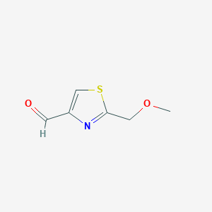 molecular formula C6H7NO2S B1390205 2-(Methoxymethyl)-1,3-thiazole-4-carbaldehyde CAS No. 854754-21-5