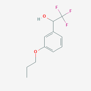 molecular formula C11H13F3O2 B13902115 2,2,2-Trifluoro-1-(3-propoxyphenyl)ethanol 