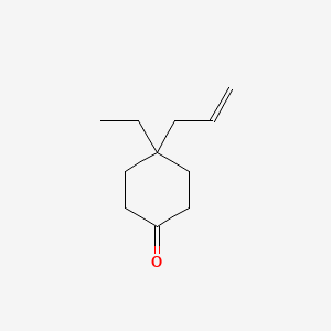 molecular formula C11H18O B13902129 4-Allyl-4-ethylcyclohexanone 