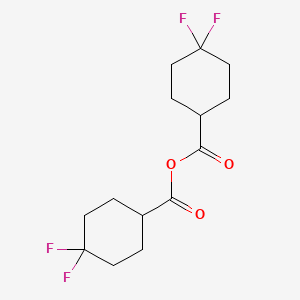 molecular formula C14H18F4O3 B13902135 4,4-Difluoro-1-cyclohexanecarboxylic anhydride 