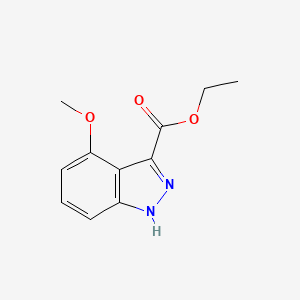 molecular formula C11H12N2O3 B1390216 Ethyl 4-methoxy-1H-indazole-3-carboxylate CAS No. 885279-49-2