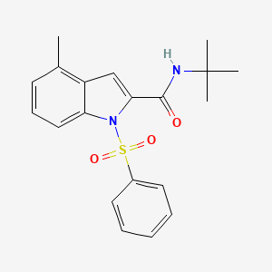 N-(Tert-butyl)-4-methyl-1-(phenylsulfonyl)-1H-indole-2-carboxamide