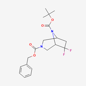 O3-Benzyl O8-tert-butyl 6,6-difluoro-3,8-diazabicyclo[3.2.1]octane-3,8-dicarboxylate