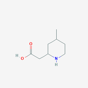 molecular formula C8H15NO2 B1390244 2-(4-Methylpiperidin-2-yl)acetic acid CAS No. 887587-46-4