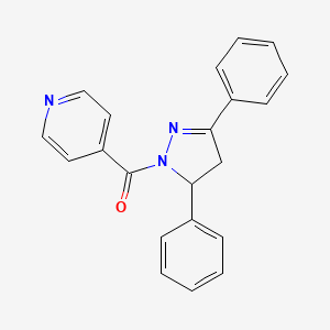 (3,5-Diphenyl-4,5-dihydro-1H-pyrazol-1-yl)(pyridin-4-yl)methanone