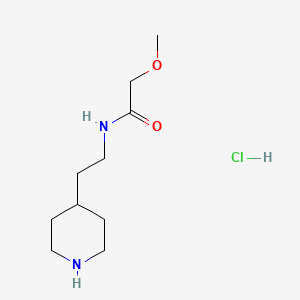 molecular formula C10H21ClN2O2 B1390262 2-Methoxy-N-(2-piperidin-4-yl-ethyl)-acetamide hydrochloride CAS No. 1185302-94-6