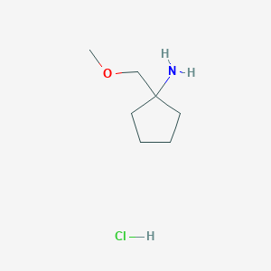 molecular formula C7H16ClNO B1390263 1-(Methoxymethyl)cyclopentanamine hydrochloride CAS No. 944146-30-9