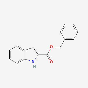 molecular formula C16H15NO2 B13902729 benzyl 2,3-dihydro-1H-indole-2-carboxylate 