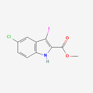 molecular formula C10H7ClINO2 B13902764 Methyl 5-chloro-3-iodo-1H-indole-2-carboxylate 