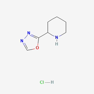 molecular formula C7H12ClN3O B1390278 2-[1,3,4]Oxadiazol-2-yl-piperidine hydrochloride CAS No. 1185011-85-1