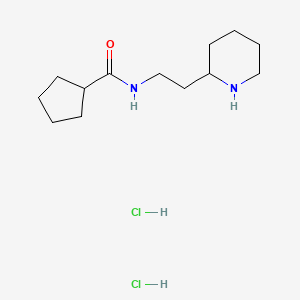 molecular formula C13H26Cl2N2O B1390291 Cyclopentanecarboxylic acid (2-piperidin-2-yl-ethyl)-amide dihydrochloride CAS No. 1185304-01-1