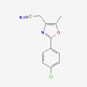 2-[2-(4-Chlorophenyl)-5-methyl-1,3-oxazol-4-yl]acetonitrile