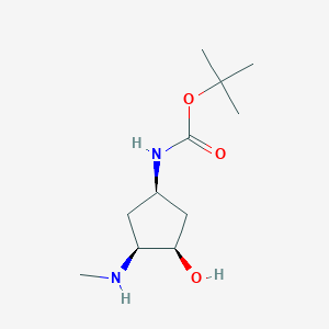 Tert-butyl N-[(1R,3R,4S)-3-hydroxy-4-(methylamino)cyclopentyl]carbamate