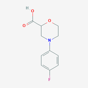 molecular formula C11H12FNO3 B1390297 4-(4-Fluoro-phenyl)-morpholine-2-carboxylic acid CAS No. 1171917-22-8