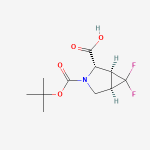 rel-(1S,2S,5R)-3-tert-butoxycarbonyl-6,6-difluoro-3-azabicyclo[3.1.0]hexane-2-carboxylic acid