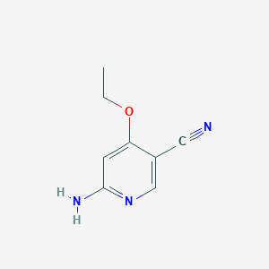 molecular formula C8H9N3O B13902986 6-Amino-4-ethoxynicotinonitrile 