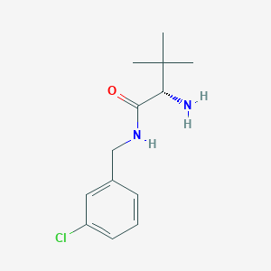 molecular formula C13H19ClN2O B13903030 (2S)-2-amino-N-[(3-chlorophenyl)methyl]-3,3-dimethylbutanamide 