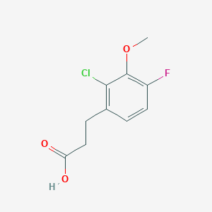 molecular formula C10H10ClFO3 B1390305 3-(2-Chloro-4-fluoro-3-methoxyphenyl)propanoic acid CAS No. 1171917-26-2