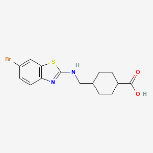 trans-4-[[(6-Bromo-1,3-benzothiazol-2-yl)amino]methyl]cyclohexanecarboxylic acid