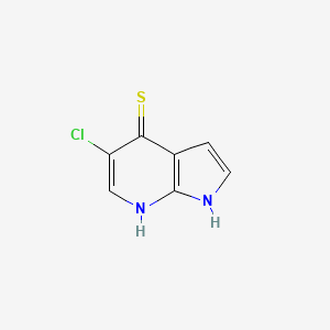 molecular formula C7H5ClN2S B13903059 5-Chloro-1H-pyrrolo[2,3-b]pyridine-4-thiol 