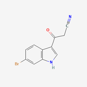 molecular formula C11H7BrN2O B1390306 3-(6-bromo-1H-indol-3-yl)-3-oxopropanenitrile CAS No. 1171917-30-8