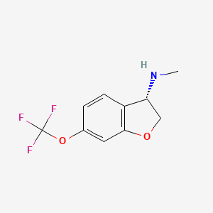 molecular formula C10H10F3NO2 B13903076 (3S)-N-Methyl-6-(trifluoromethoxy)-2,3-dihydrobenzofuran-3-amine 