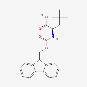 molecular formula C22H25NO4 B1390309 (R)-2-((((9H-Fluoren-9-yl)methoxy)carbonyl)amino)-4,4-dimethylpentanoic acid CAS No. 359766-58-8