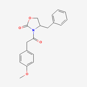 molecular formula C19H19NO4 B13903221 4-Benzyl-3-[2-(4-methoxyphenyl)acetyl]-1,3-oxazolidin-2-one 