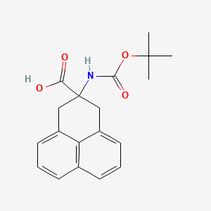 molecular formula C19H21NO4 B1390325 Boc-DL-2-amino-1,3-dihydro-phenalene-2-carboxylicacid CAS No. 1185302-67-3